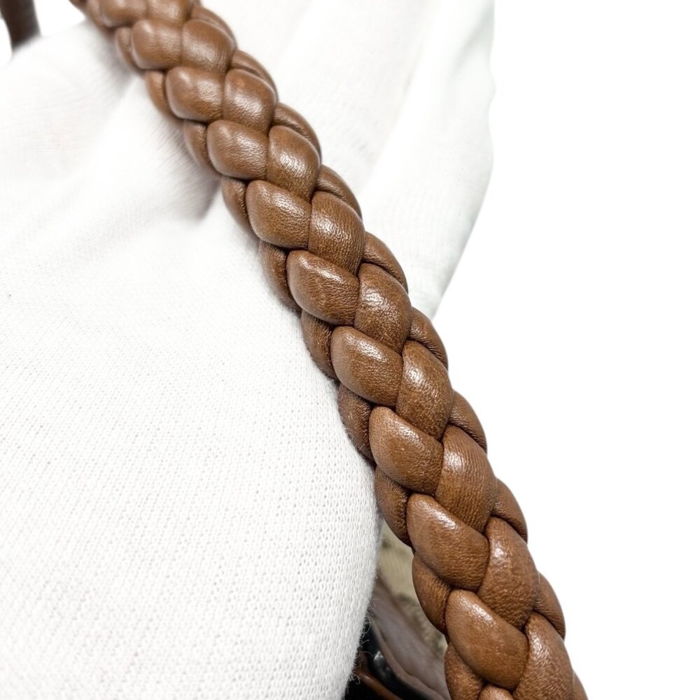 GUCCI Vintage GG Logo Monogram Shoulder Bag Brown Canvas Leather Bamboo [106428] - Picture 11 of 16